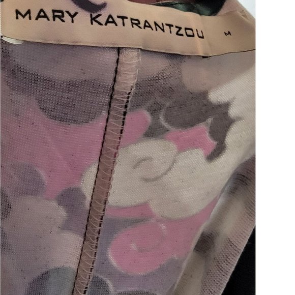Mary Katrantzou Cloud Print Long Sleeve Jersey Bodycon Midi Dress Size M - Picture 6 of 7